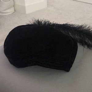 Black vintage hat
